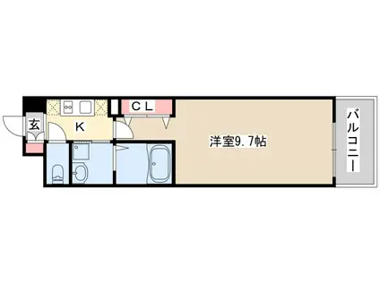 アドバンス三宮Ⅲリンクス(1K/10階)の間取り写真