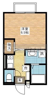 セジュールAOTA(ワンルーム/1階)の間取り写真