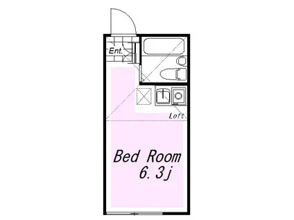 ユナイト衣笠ピッカーニャ(ワンルーム/2階)の間取り写真