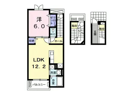 コンサバトリーヴィレッジ(1LDK/3階)の間取り写真