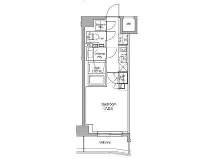 ザ・パークハビオ中野新橋(1K/5階)の間取り写真