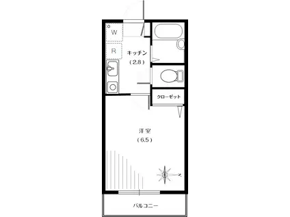 メゾンサン石神井台(1K/2階)の間取り写真