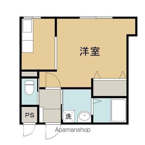 ルミエール加賀野(1K/2階)の間取り写真