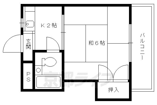 マンションナガヤ(1K/1階)の間取り写真