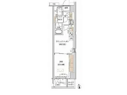 プライムネクサス大森北(1DK/6階)の間取り写真