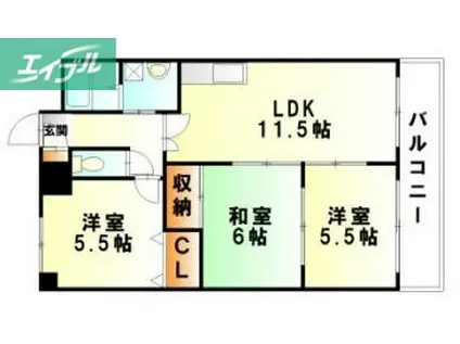 イルサローネ(3LDK/5階)の間取り写真