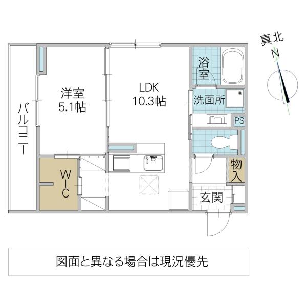 D‐INVEST東原A(1LDK/1階)の間取り写真