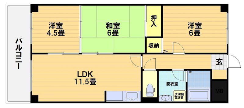 メゾン・ド・リッツ(3LDK/5階)の間取り写真