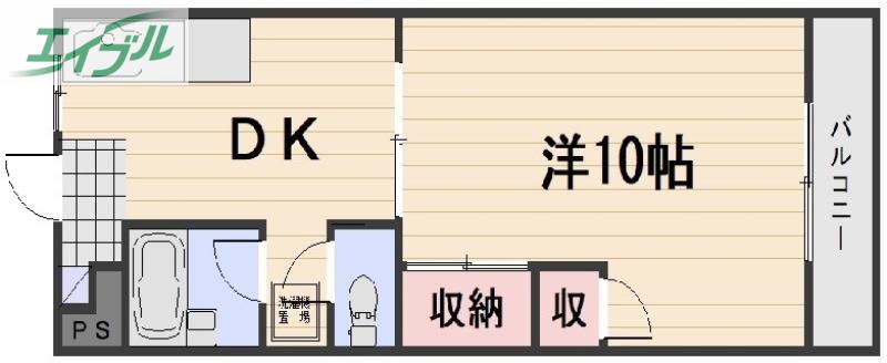 ラピーヌ福島(1DK/3階)の間取り写真