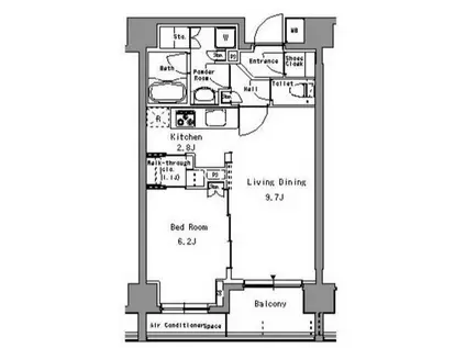 リベルテ月島(1LDK/5階)の間取り写真