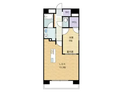 第12マルヤビル箱崎(1LDK/6階)の間取り写真