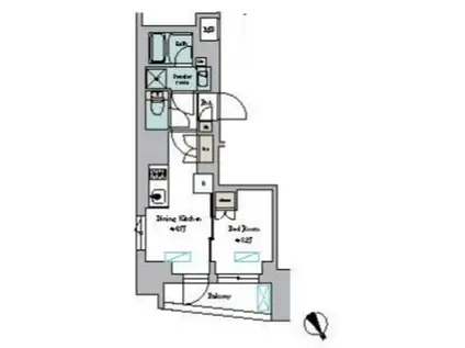 BRILLIA IST 門前仲町(1DK/3階)の間取り写真