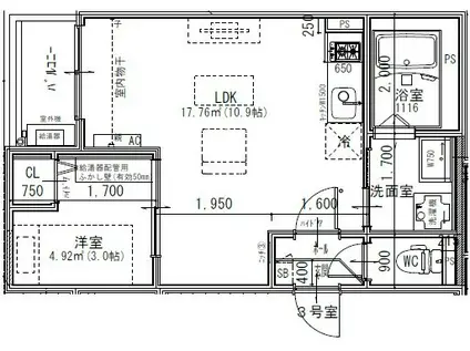 JACK SHOHOVI(1LDK/1階)の間取り写真