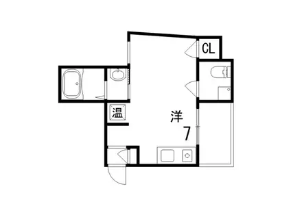 グレイスシャトー王子公園(ワンルーム/10階)の間取り写真