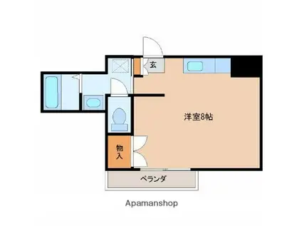 リバティハウスII(ワンルーム/5階)の間取り写真