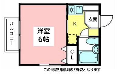 ジェネシスみづほ(ワンルーム/2階)の間取り写真