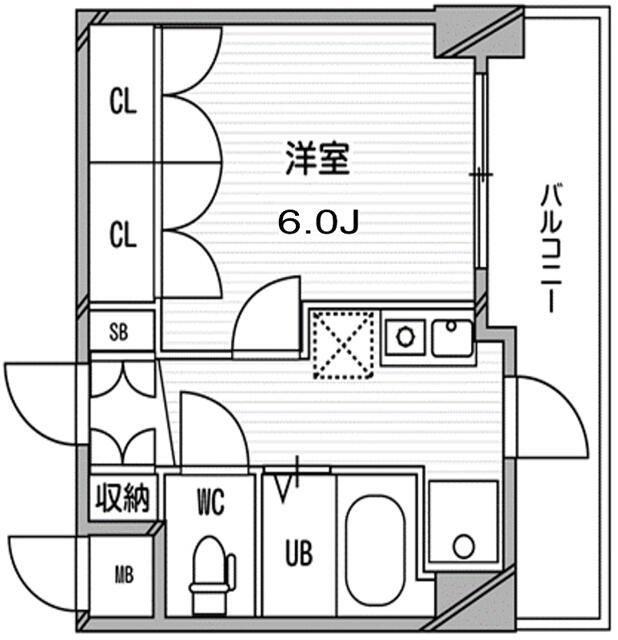 スペーシア高円寺I(1K/3階)の間取り写真