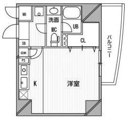 インボイス難波南レジデンス(ワンルーム/5階)の間取り写真