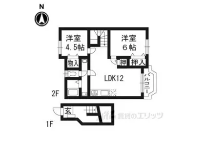 メゾンプレミア(2LDK/2階)の間取り写真