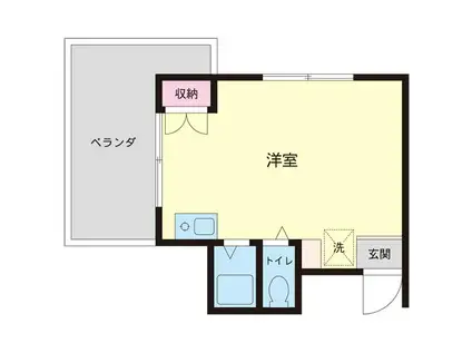 コーポ赤塚(ワンルーム/4階)の間取り写真