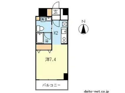 BECK住吉(1K/5階)の間取り写真