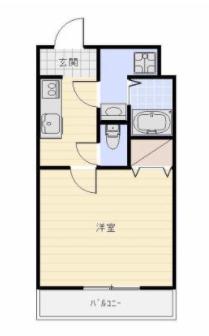 CHATEAU RAFFINE(1K/2階)の間取り写真