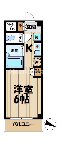 ライフピアモア大船(1K/2階)の間取り写真