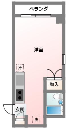 愛和マンション(ワンルーム/3階)の間取り写真