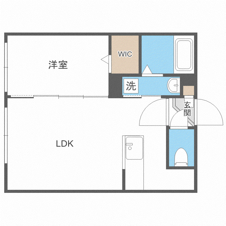 SAINT-JULIEN(1LDK/1階)の間取り写真