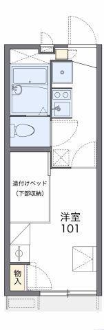 レオパレスBLOOM II(1K/2階)の間取り写真