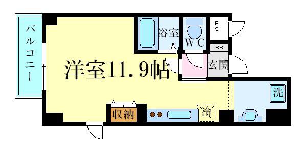 MAISON ASAHI(ワンルーム/2階)の間取り写真