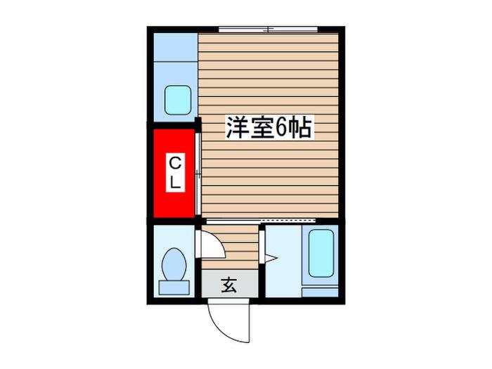 サンコーポスズイチ(ワンルーム/3階)の間取り写真