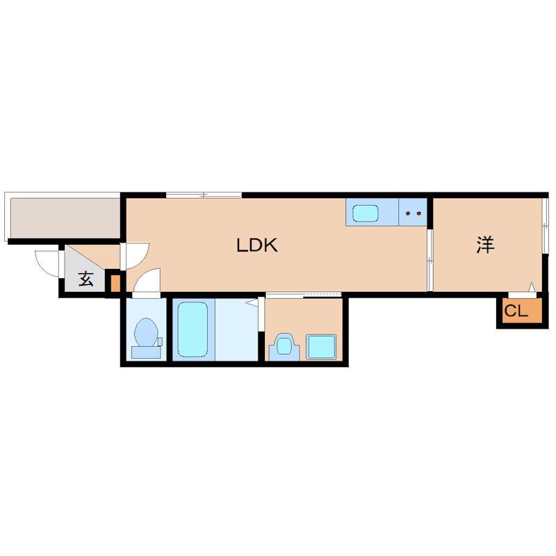 F ASECIA COSY(1LDK/3階)の間取り写真