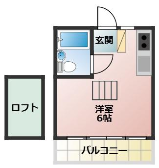 港南スナイプハウス(ワンルーム/2階)の間取り写真