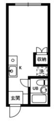 ジュネスKAMEDA(ワンルーム/2階)の間取り写真
