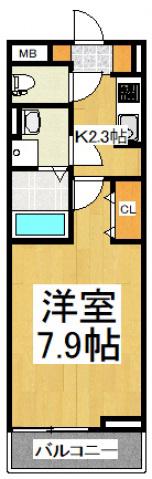 サンシャイン 東所沢(1K/1階)の間取り写真