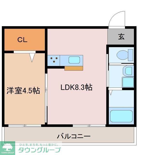 ラ・ターナ本千葉(1LDK/1階)の間取り写真