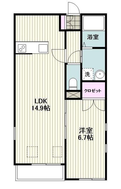 カパルアガーデン(1LDK/3階)の間取り写真