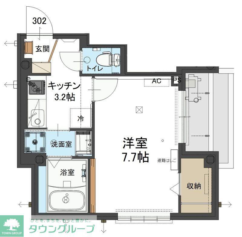 JUNK LAND(1K/3階)の間取り写真