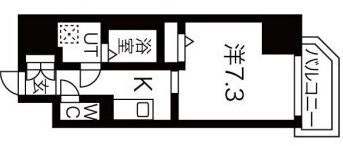 ワールドアイ天王寺ミラージュ(1K/13階)の間取り写真