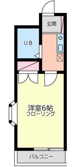 メゾンオカムラ(ワンルーム/2階)の間取り写真