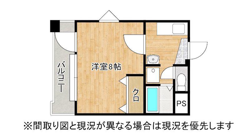 ニューサンリバー8番館(1K/7階)の間取り写真