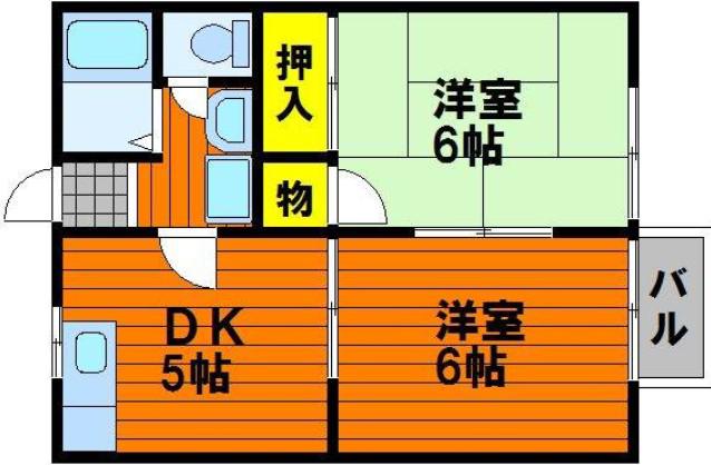 A-STYLE備前3(2DK/1階)の間取り写真