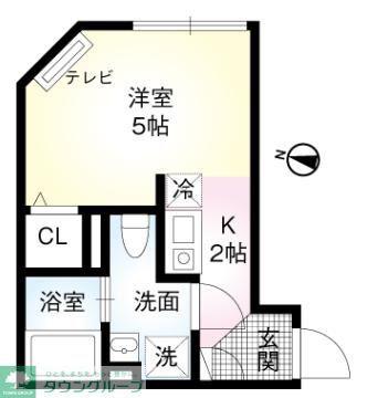 メゾンハイウェイ春日町(1K/1階)の間取り写真