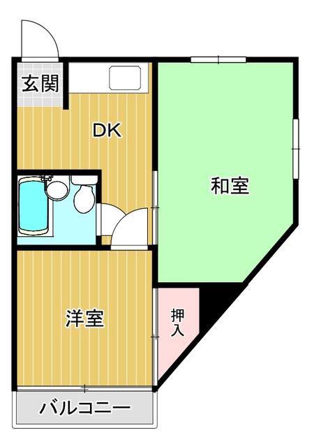 大町コーポ2(2K/1階)の間取り写真