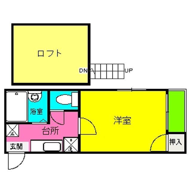 ビバコート東比恵(1K/1階)の間取り写真