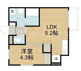 REVITA野崎(1LDK/3階)の間取り写真