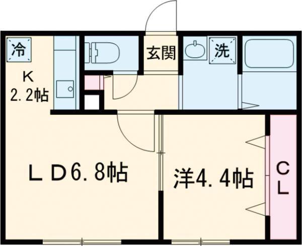 LEGALIA(1LDK/1階)の間取り写真
