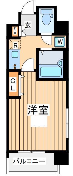 エクセリア横浜(1K/7階)の間取り写真