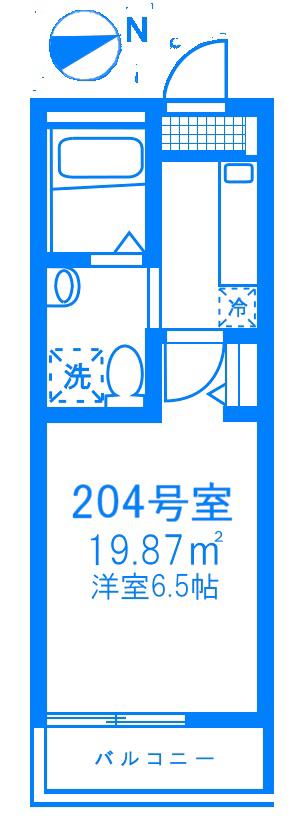 リブ白楽A(1K/2階)の間取り写真